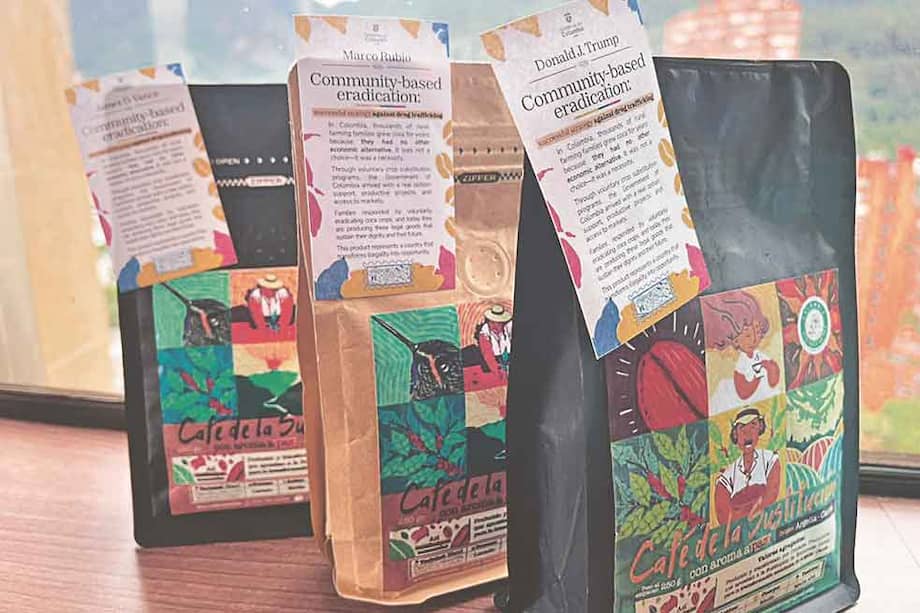 El café cultivado gracias a la política de sustitución de cultivos ilícitos del gobierno Petro, regalo para el presidente de Estados Unidos y sus asesores.