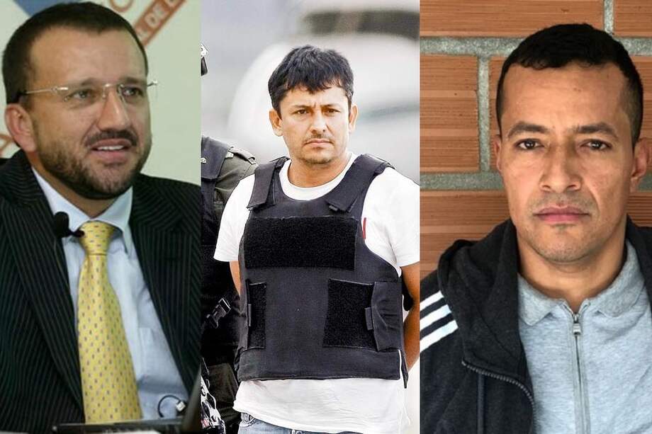 En la foto Carlos Mario Jimenez (Macaco), Héctor German Buitrago (Martín Llanos) y Carlos Antonio Moreno Tuberquia.