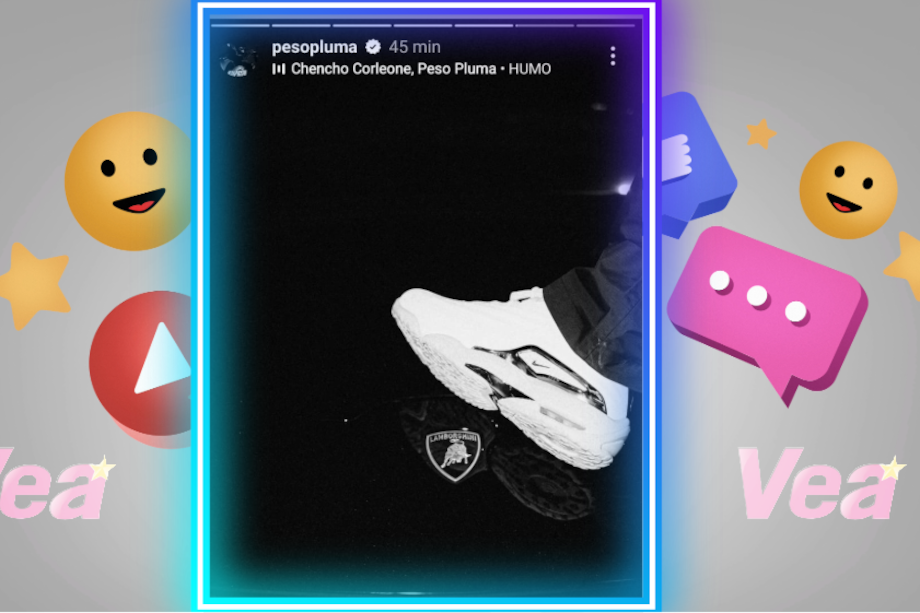 Esta fue una de las pruebas que subió Peso Pluma a Instagram