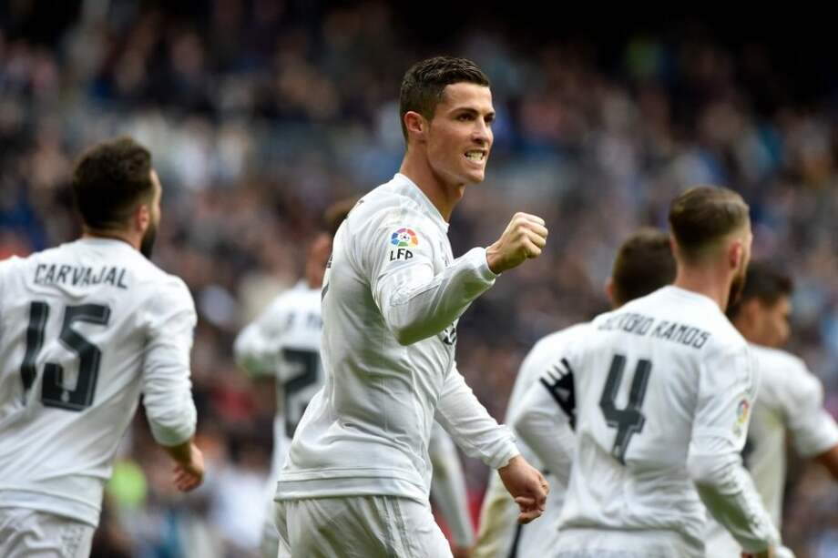 Cristiano Ronaldo marcó cuatro goles en el Santiago Bernabéu. / AFP
