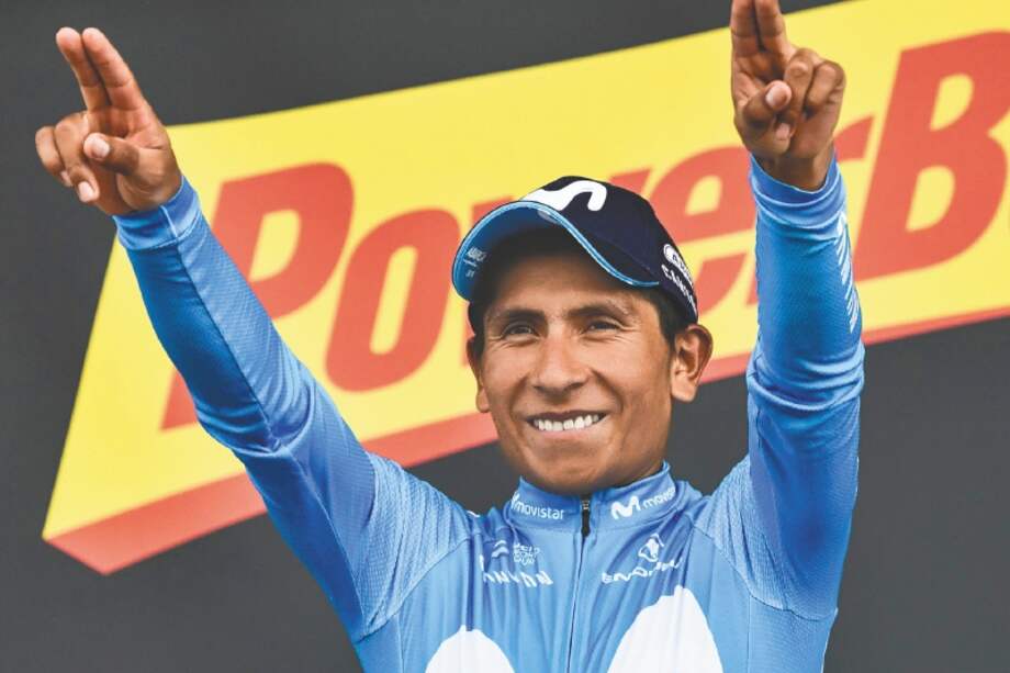 Quintana se escapó del grupo de favoritos a 14 kilómetros de la meta y pudo mantener el ritmo para triunfar. / AFP