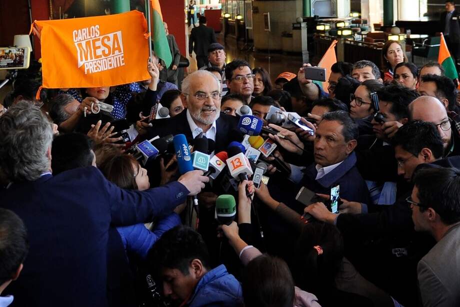 Carlos Mesa, candidato opositor de Evo Morales. / AFP