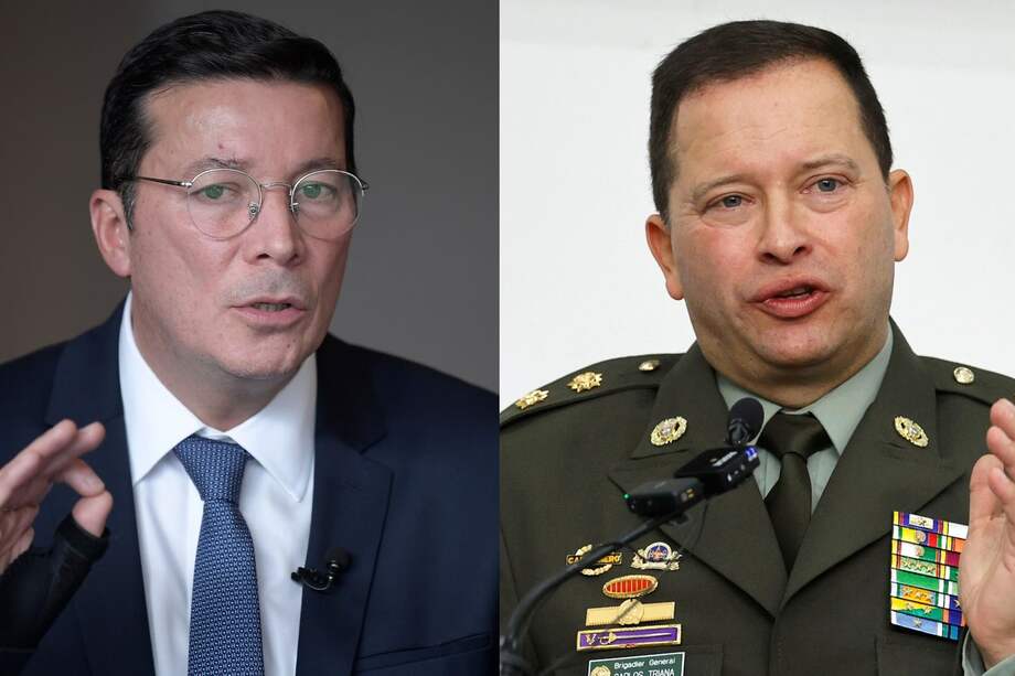 Registrador Hernán Penagos y director de la Policía, Carlos Fernando Triana.