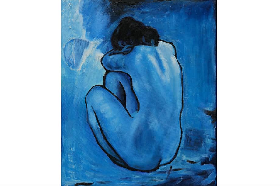“Desnudo azul”, de Pablo Picasso, quien atribuyó el período en que usó obsesivamente este color a la muerte de un amigo.