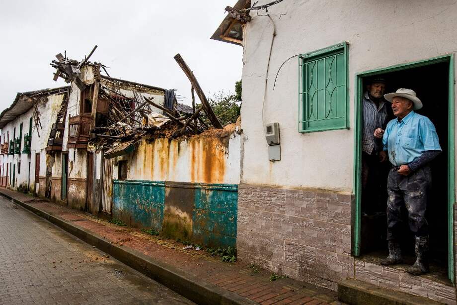 Algunas casas en Abejorral (Antioquia) tienen problemas estructurales.