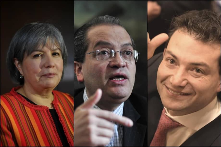 Patricia Linares, presidenta de la JEP. Fernando Carrillo, procurador y Carlos Felipe Córdoba, contralor. / Cristian Garavito-El Espectador/Archivo/ y Gustavo Torrijos-El Espectador.