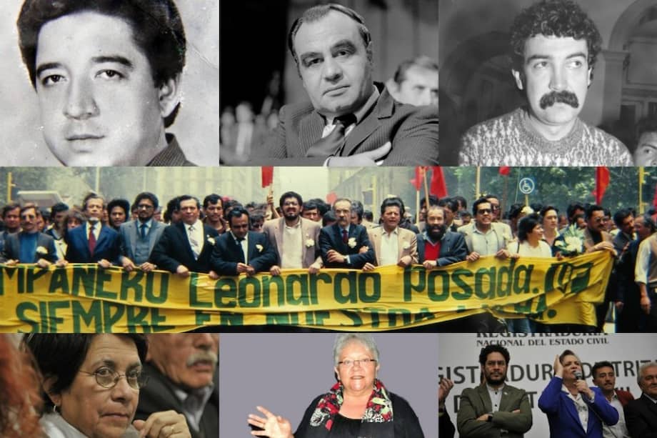 1986: Militantes de la UP en protesta por el asesinato del representante a la Cámara Leonardo Posada. / Archivo - El Espectador