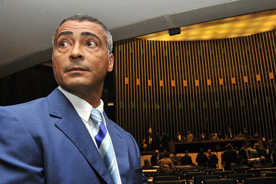 Romario, actualmente senador de Brasil. Foto: AFP