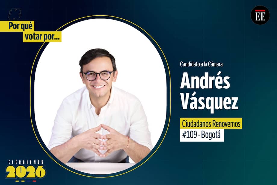 Andrés Felipe Vásquez Mejía es candidato a la Cámara. Va por Ciudadanos Renovemos.