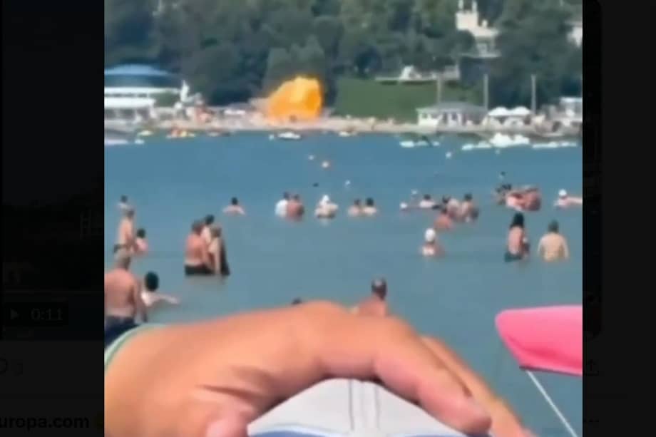 Momentos de las explosión captados en video.