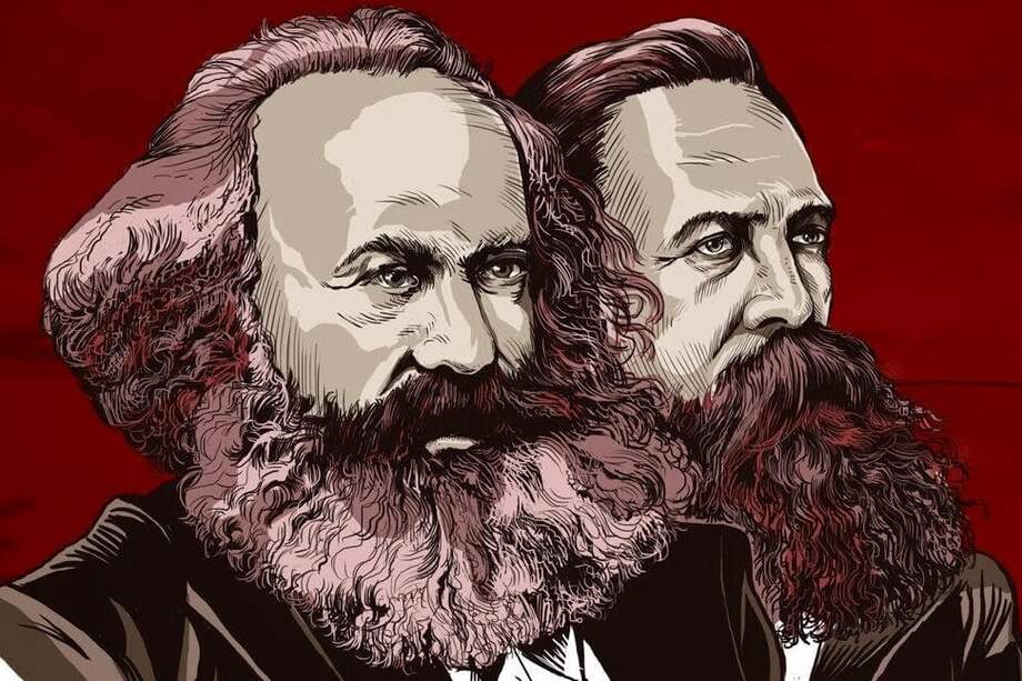Karl Marx y Friedrich Engels, quienes escribieron en el "Manifiesto Comunista" (1848) que “El motor de la historia es la lucha de clases”. / Cortesía