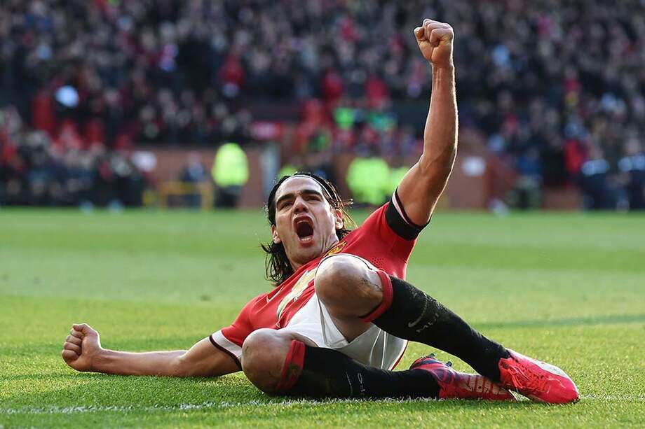 Falcao ha anotado solo cuatro goles con la camiseta del Manchester Unites en la Liga Premier. / AFP