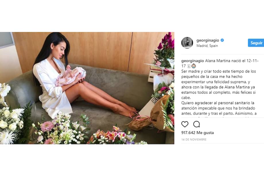 Georgina Rodríguez y Alana Martina. / Captura de pantalla del Instagram de Georgina Rodríguez