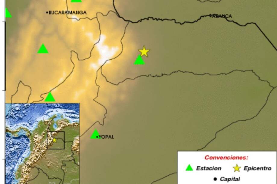 Sismo de magnitud 4,3 se sintió en Arauca