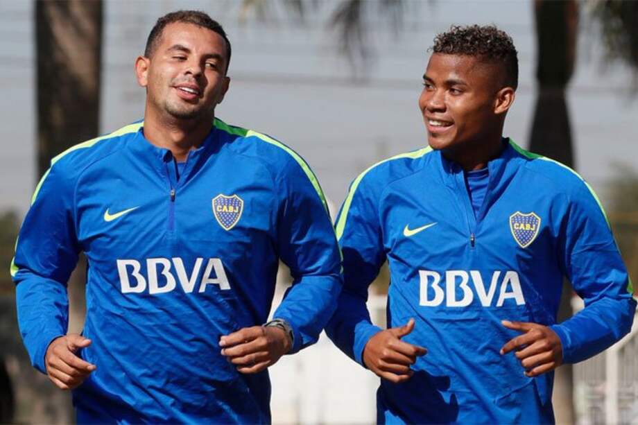 Edwin Cardona y Frank Fabra, dos de los cuatro colombianos de Boca Juniors. / Boca Juniors