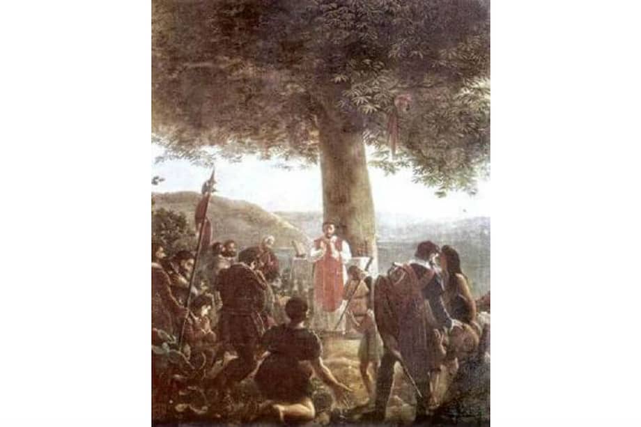 "La Primera Misa" de 1826 y que se exhibe dentro de una emblemática edificación conmemorativa conocida como El Templete. / Cortesía