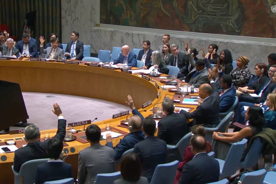 Foto de la votación sobre la extensión del mandato de la Misión de la ONU, que se dio el pasado 31 de octubre en Nueva York.
