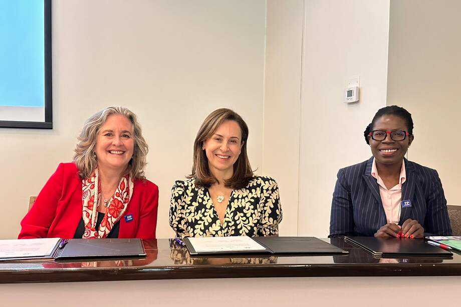 FP2030 Latin America & Caribbean Regional Hub albergará un equipo de apoyo técnico. De izquierda a derecha; Victoria Ward, Marta Royo y Samukeliso Dub.