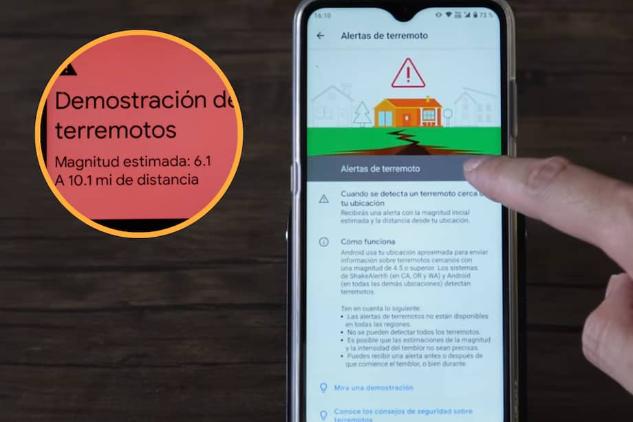 Es posible activar las notificaciones de temblores o terremotos tanto en Android como en iPhone.