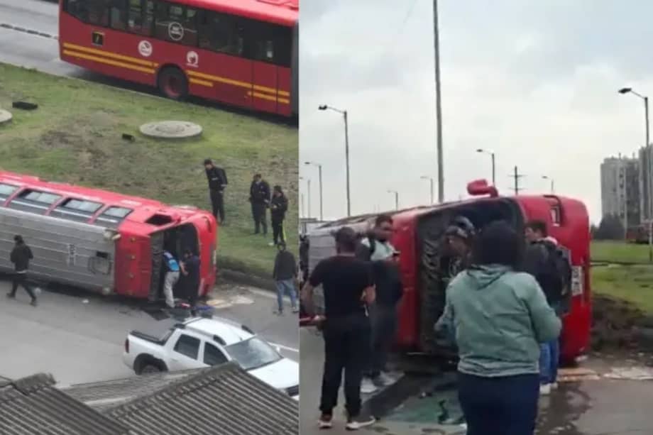 Bus intermunicipal quedó volcado en la autopista Sur y bloqueó el ingreso a Bogotá; autoridades atienden la emergencia.