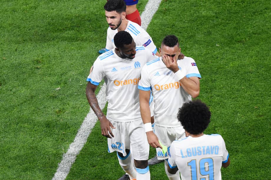 Payet salió sustituido de la final de la Europa League. / AFP