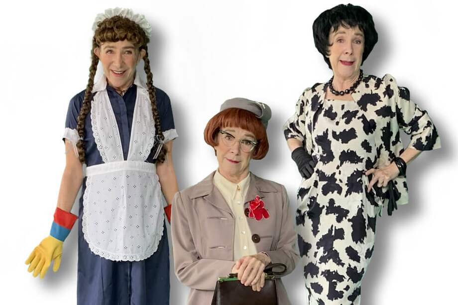 Constanza Duque interpretando a tres personajes de su propuesta digital "Las Rodríguez". / Cortesía