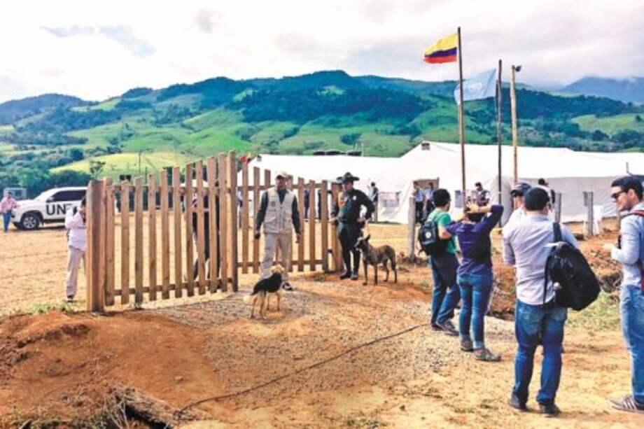 La entrada a la Zona Veredal de Mesetas, en el Meta / /Misión ONU Colombia