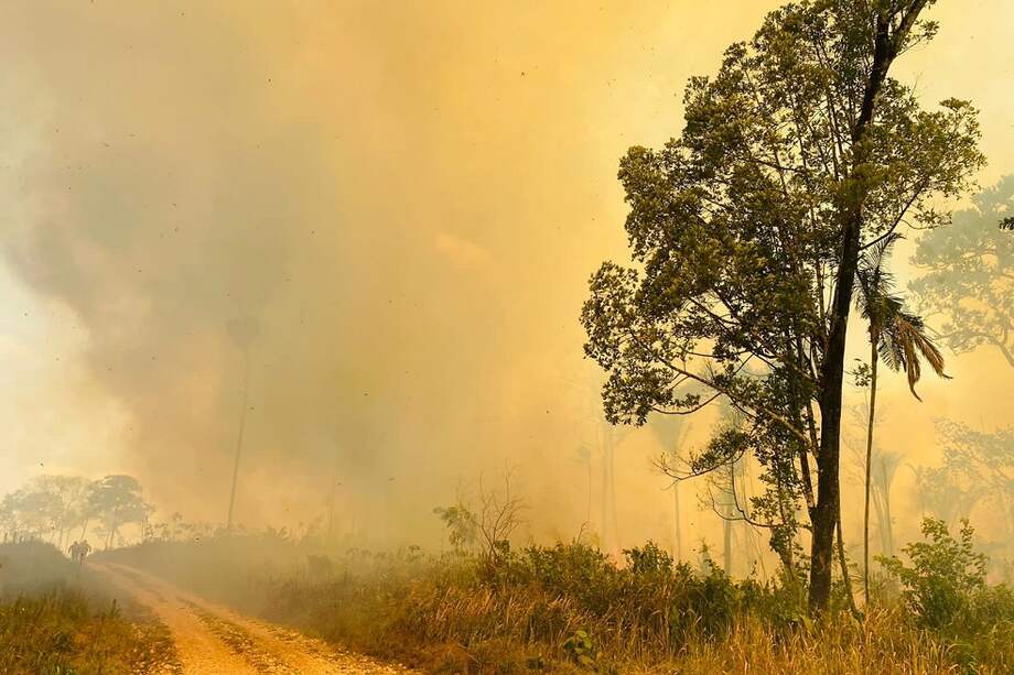 Según datos del Sistema de Información Ambiental, La Macarena es el municipio de la región amazónica con más puntos de calor. / Foto: Cortesía Cuerpo de Bomberos de La Macarena
