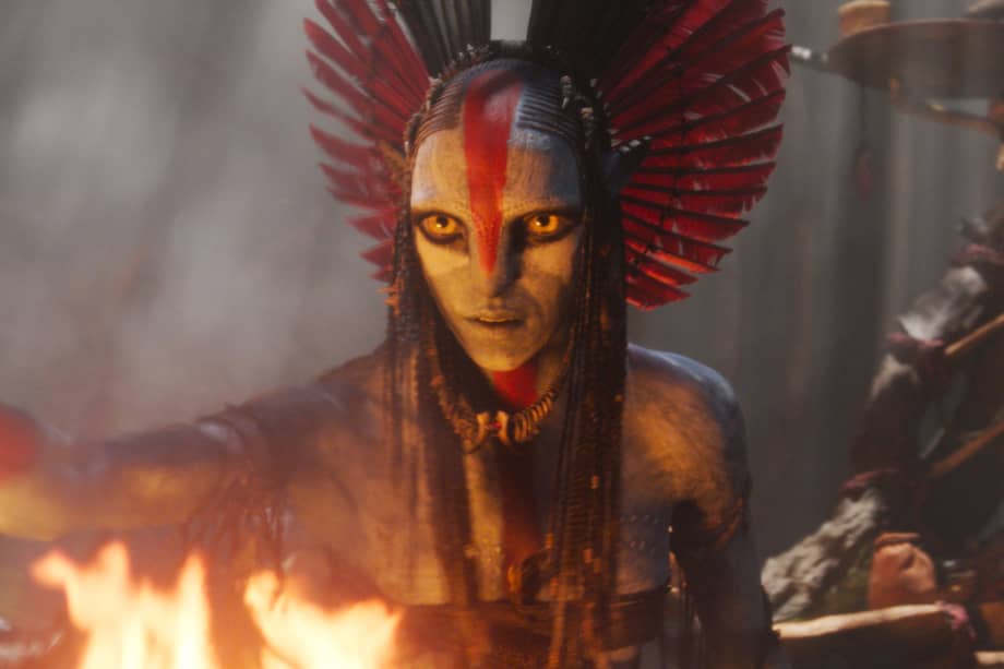 Varang (Oona Chaplin) in 20th Century Studios' AVATAR: FIRE AND ASH. Photo courtesy of 20th Century Studios. © 2025 20th Century Studios. All Rights Reserved.