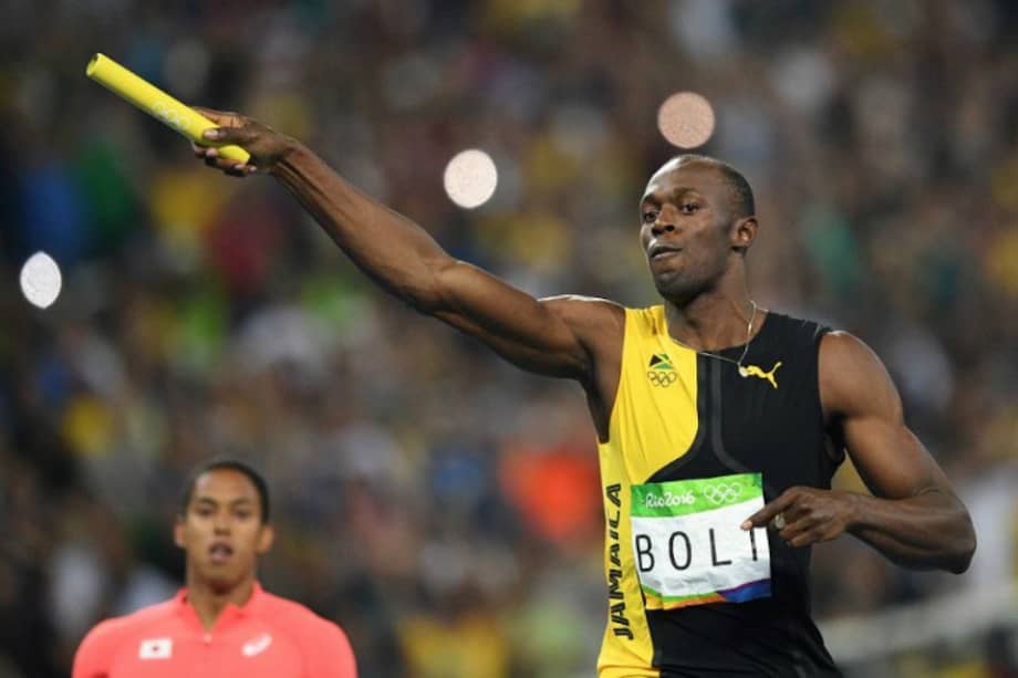 Usain Bolt durante la final de los 4x100. / AFP