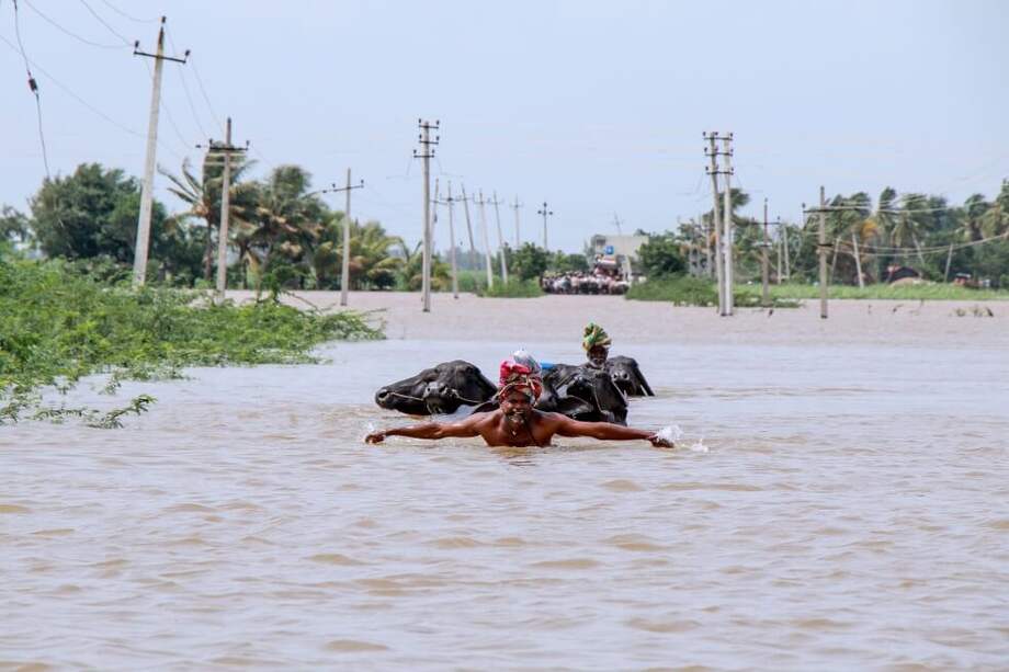 Al menos 27 personas murieron en Maharashtra, donde varias ciudades importantes estuvieron inundadas durante varios días. / AFP