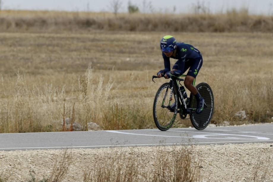 Nairo Quintana se metió dentro del top-5 de la clasificación general de la Vuelta a España. Foto: AFP