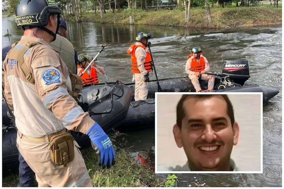 Defensa Civil, bomberos y Armada Nacional buscan la veterinario Luis Eduardo Rivero Oviedo.