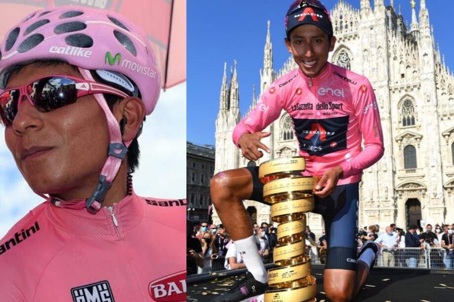 Nairo Quintana y Egan Bernal son los únicos colombianos en ganar dos grandes vueltas del ciclismo.