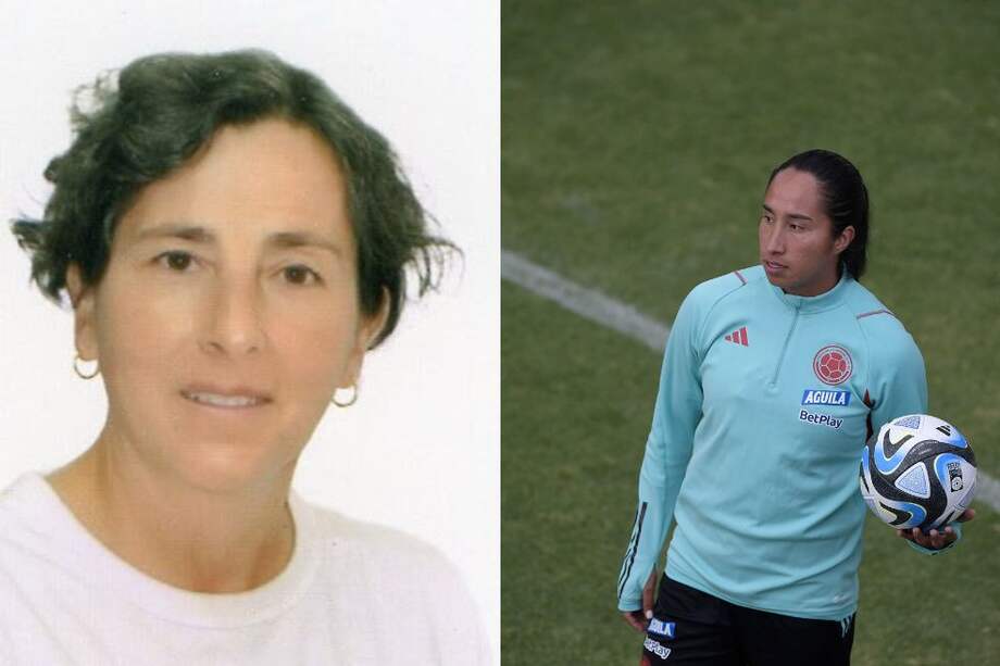 A la izquierda, Sonia Chala, pionera del fútbol femenino en Colombia; a la derecha, Mayra Ramírez, delantera del combinado nacional.