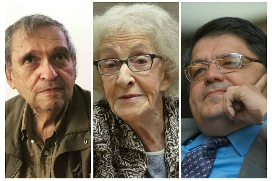 De izquierda a derecha: Rafael Cárdenas, Ida Vitale, Sergio Ramírez.