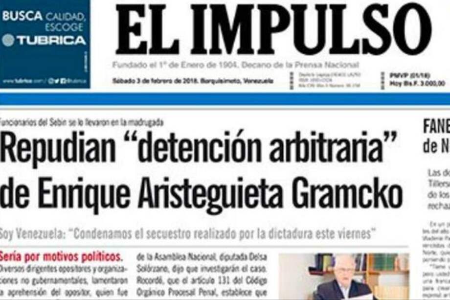 Un editorial de El Impulso asegura que el diario hizo todos los trámites ante el Complejo Editorial Alfredo Maneiro (CEAM) con el fin de conseguir papel, pero que sus pedidos fueron ignorados. / El Impulso
