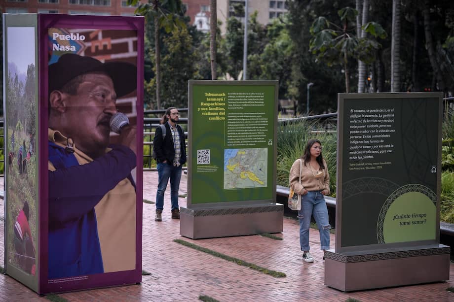 La exposición recoge las voces de diez pueblos indígenas de todo el país y hasta el 27 de agosto estará en el parque El Bicentenario en Bogotá.