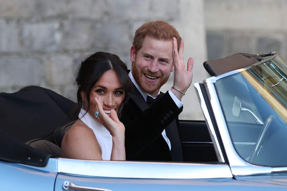 Meghan Markle y el príncipe Enrique el día de su boda. / AFP