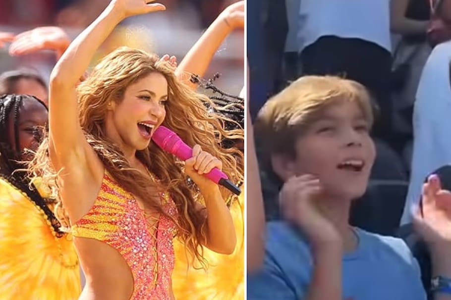 Piqué y sus hijos Milan y Sasha: así vivieron el show de Shakira ¿Dónde estuvo Clara Chía?
