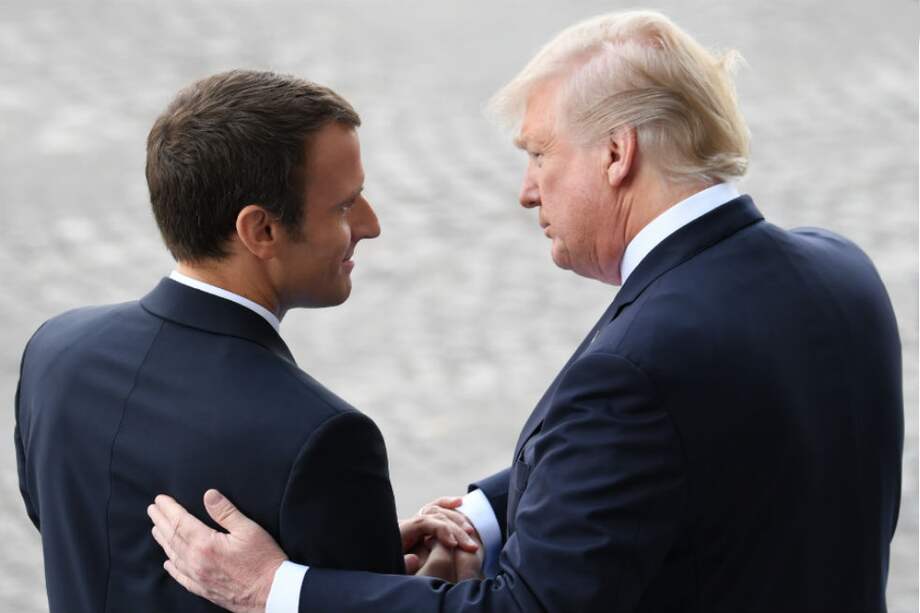 Emmanuel Macron y Donald Trump. / AFP