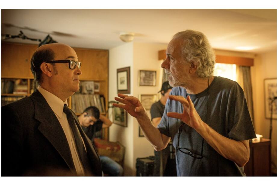 El actor Javier Cámara y el director Fernando Trueba durante el rodaje.