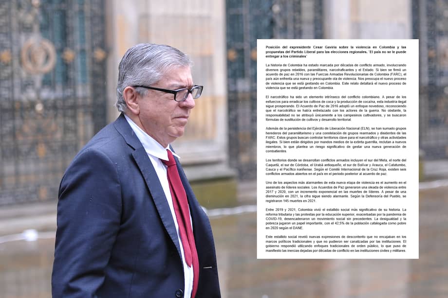 César Gaviria, expresidente de Colombia y director del Partido Liberal.