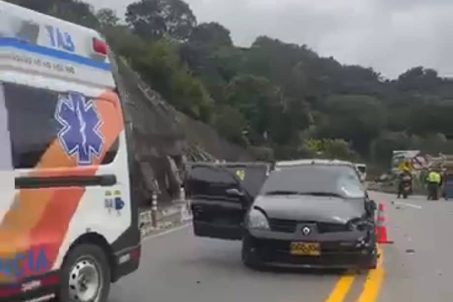 Imagen de video de redes sociales del accidente en el sector de la Gran Vía.