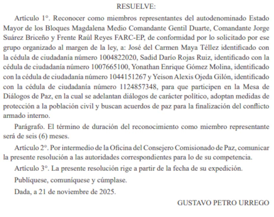 Revelan presunto nexo entre disidencias de Calarcá, un general del Ejército y un funcionario de inteligencia