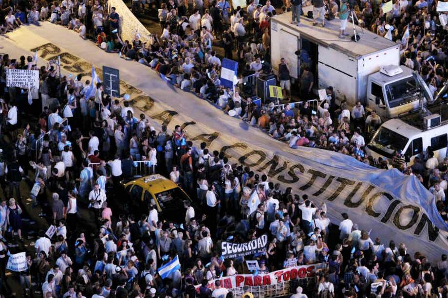 En Buenos Aires tuvieron lugar las manifestaciones más grandes por la inflación y la inseguridad, principalmente. / AFP