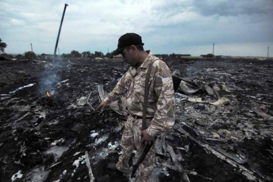 Los restos del Boeing 777 de Malaysia Airlines cayeron en Grabovo, Ucrania, cerca de la frontera con Rusia. / AFP