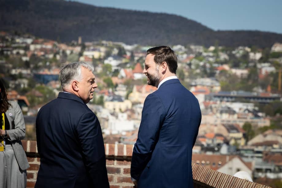 Viktor Orban y el vicepresidente de Estados Unidos, JD Vance.
