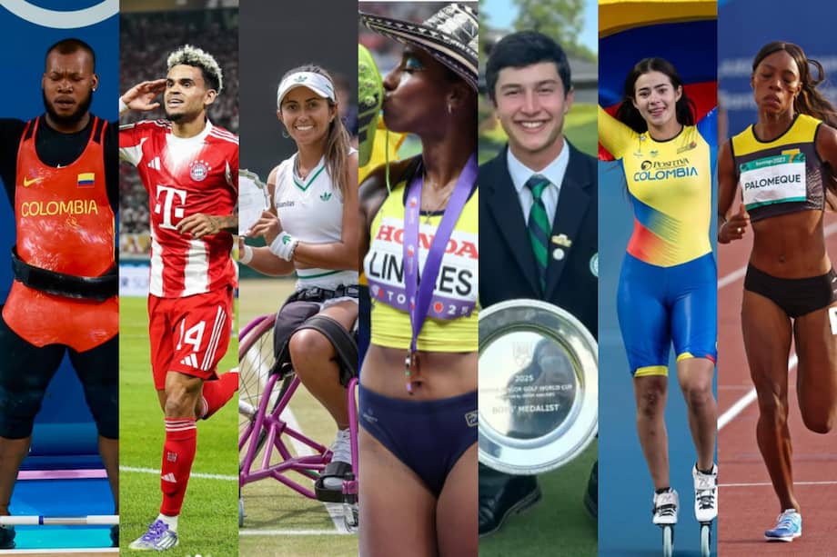 Algunos de los mejores deportistas de Colombia en 2025.
