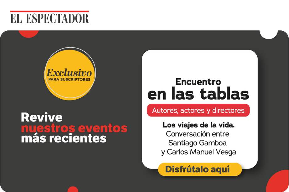 Santiago Gamboa y Carlos Manuel Vesga en charla con los suscriptores